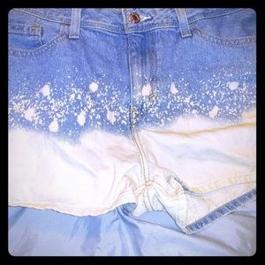 Levi's blue Jean bleach shorts